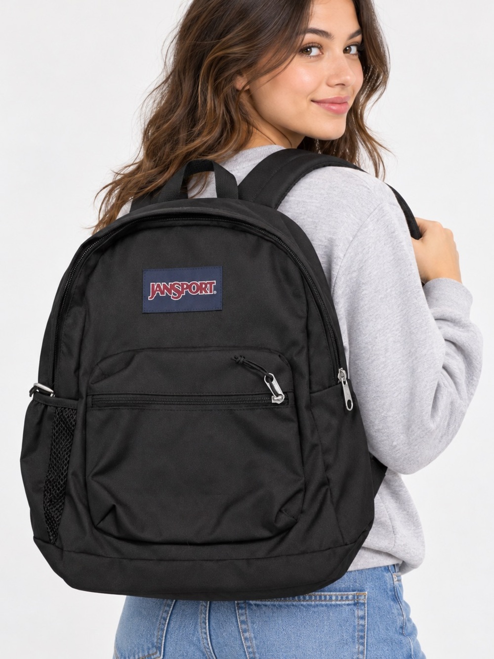 JanSport Black Backpack Classic School Travel Laptop Daypack